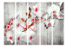 Folding Screen Concrete Orchid II - white-red plants on a concrete texture 95322 additionalThumb 3
