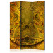 Room Divider Mandala: Golden Strength - ethnic mandala in Zen motif in golden color 98122