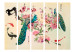 Room Divider Peacock Love II - colorful peacocks among flowers in oriental motif 98222 additionalThumb 3