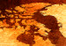 Canvas Art Print Fiery World (5-piece) - World Map in Shades of Orange 106132 additionalThumb 4