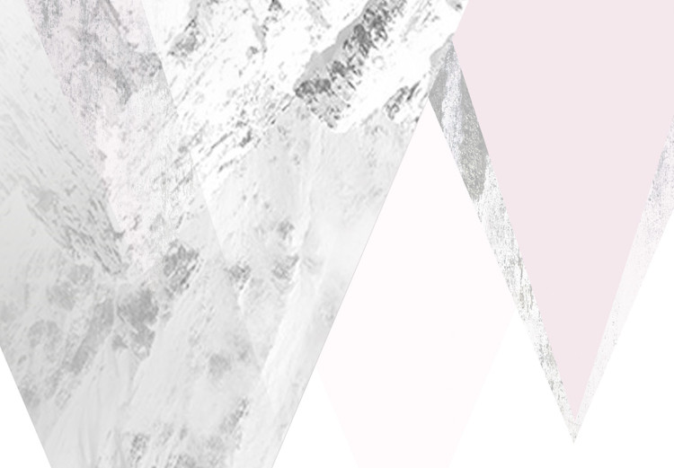 Wall Poster Road to the Summit - geometric abstraction with touches of pink and gray 114432 additionalImage 8