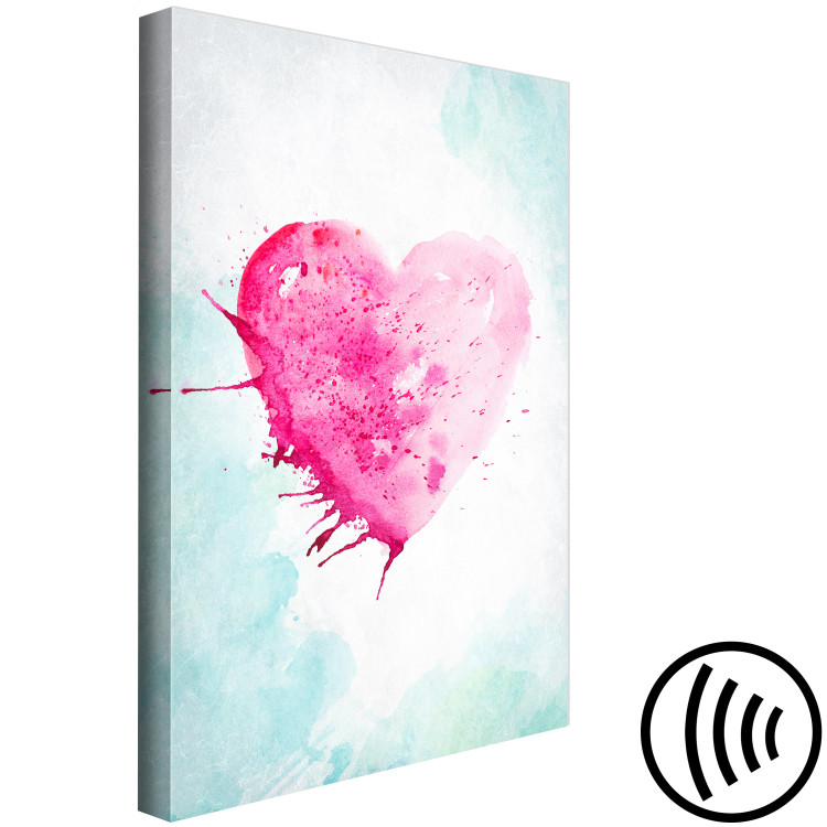 Canvas Print Love in Street Art Color (1-part) - Art of Watercolor Heart 114532 additionalImage 6
