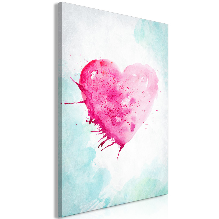 Canvas Print Love in Street Art Color (1-part) - Art of Watercolor Heart 114532 additionalImage 2