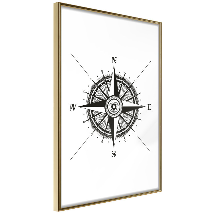 Wall Poster Compass - black and white composition with Scandinavian-style text 114632 additionalImage 6