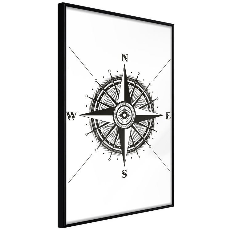 Wall Poster Compass - black and white composition with Scandinavian-style text 114632 additionalImage 10