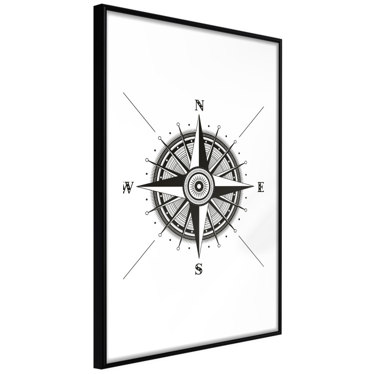 Wall Poster Compass - black and white composition with Scandinavian-style text 114632 additionalImage 11