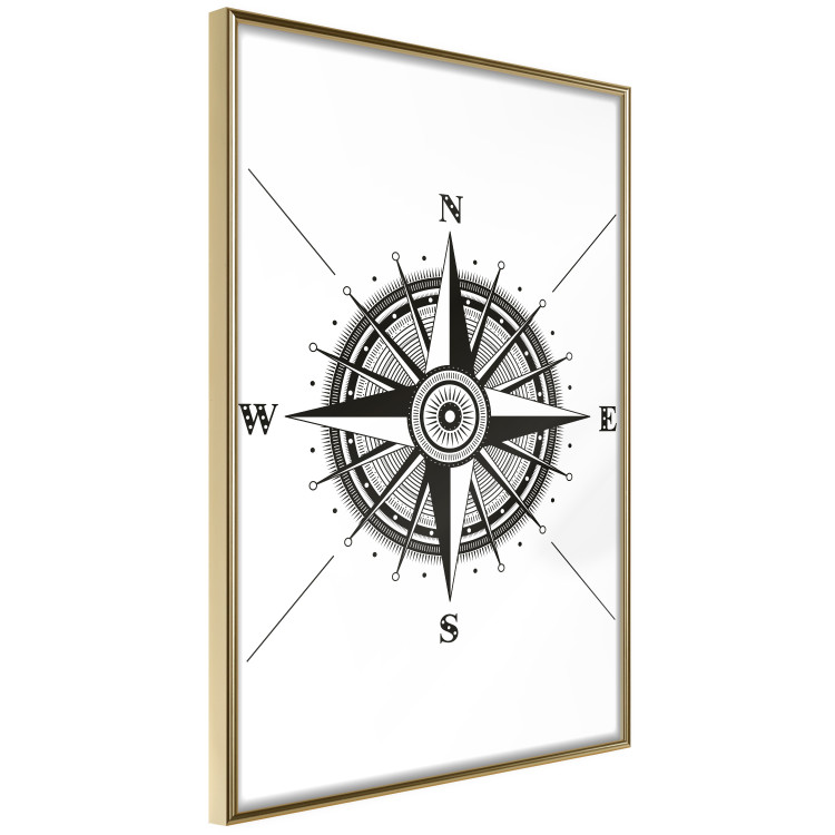Wall Poster Compass - black and white composition with Scandinavian-style text 114632 additionalImage 12