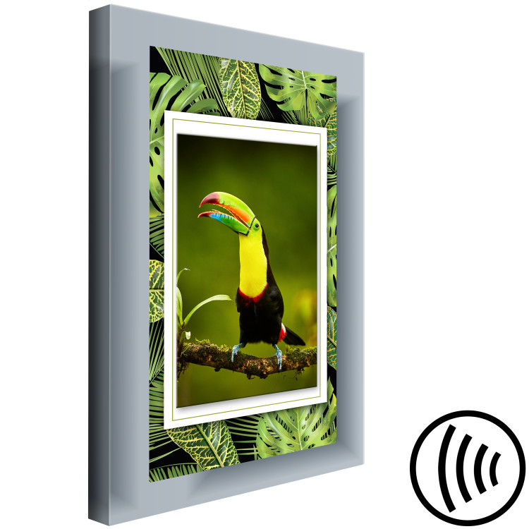 Canvas Art Print In the Land of Tropical Leaves (1-part) - Bird Against Jungle Nature 116432 additionalImage 6