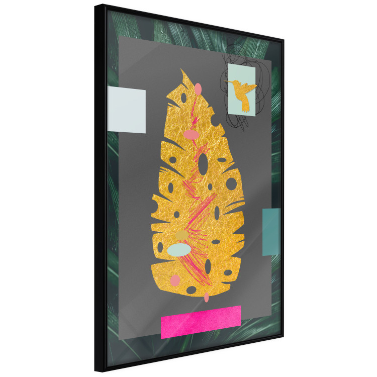 Wall Poster Golden Leaf - colorful abstract composition with a plant motif 116932 additionalImage 10
