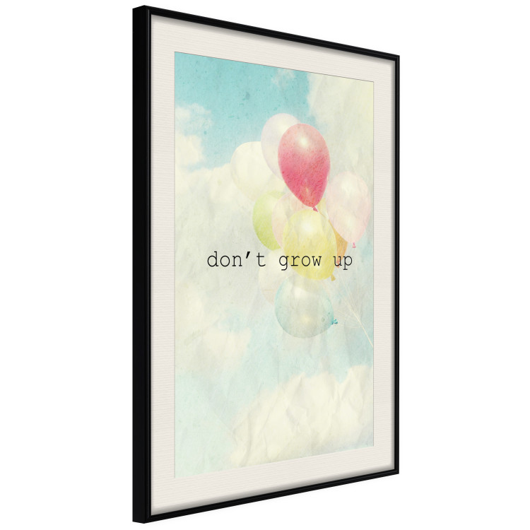 Poster Don't grow up - English text on a background of colorful balloons and sky 117032 additionalImage 3