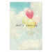 Poster Don't grow up - English text on a background of colorful balloons and sky 117032