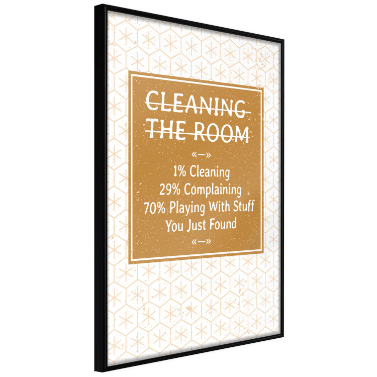Wall Poster Cleaning Room - composition in brown pattern with English texts 117432 additionalImage 10
