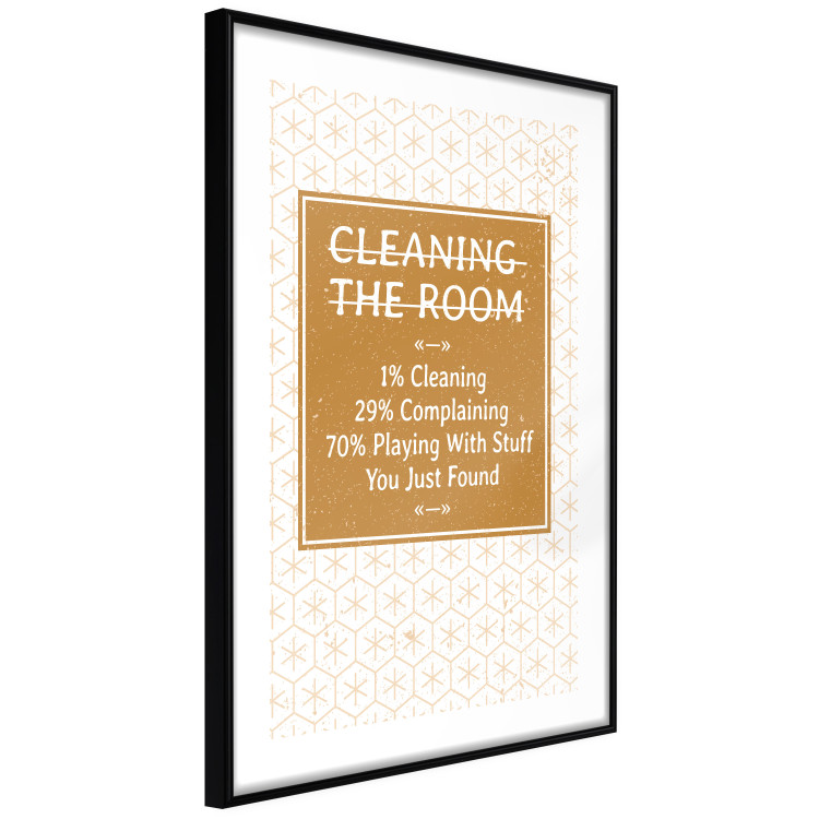 Wall Poster Cleaning Room - composition in brown pattern with English texts 117432 additionalImage 11