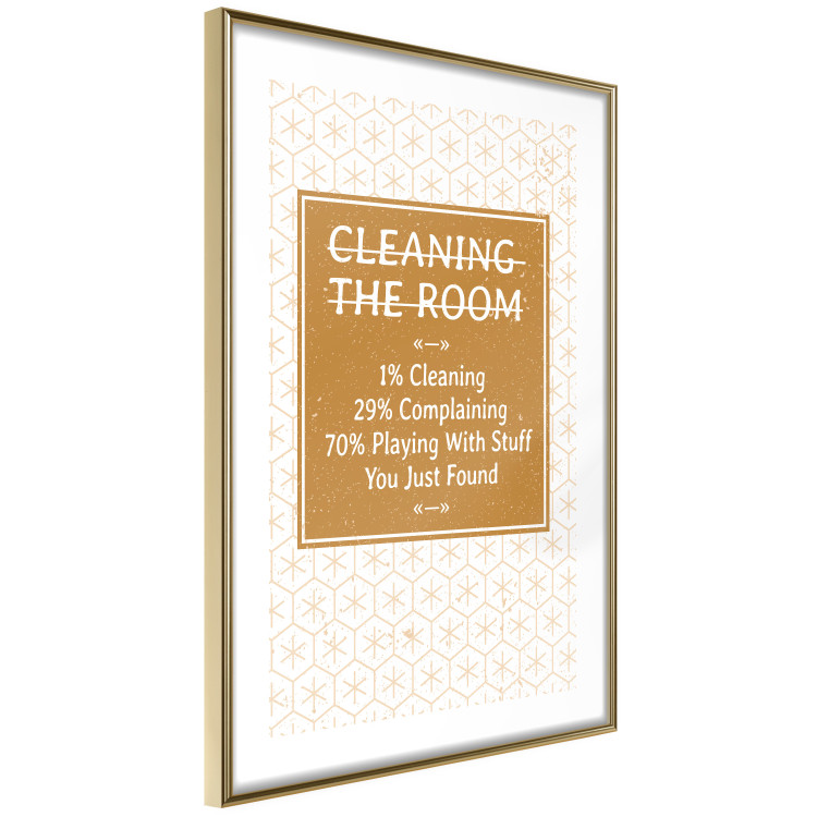 Wall Poster Cleaning Room - composition in brown pattern with English texts 117432 additionalImage 6