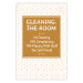 Wall Poster Cleaning Room - composition in brown pattern with English texts 117432