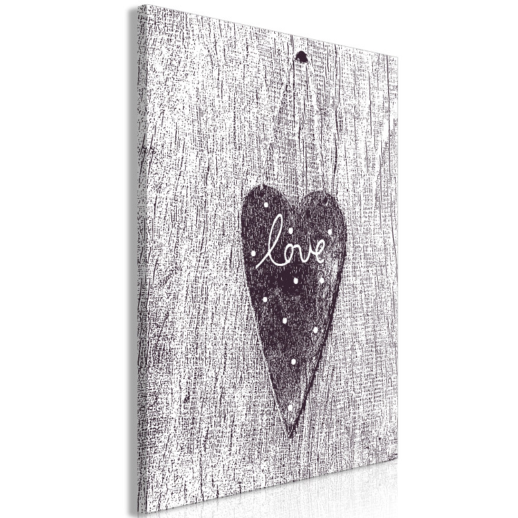 Canvas Print Love on a tree - a heart with the inscription LOVE carved on the bark 118232 additionalImage 2