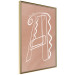 Wall Poster Stylish A - artistic abstraction in white line art in the shape of a letter 119032 additionalThumb 14