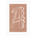 Wall Poster Stylish A - artistic abstraction in white line art in the shape of a letter 119032 additionalThumb 19