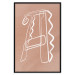 Wall Poster Stylish A - artistic abstraction in white line art in the shape of a letter 119032 additionalThumb 18