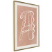 Wall Poster Stylish A - artistic abstraction in white line art in the shape of a letter 119032 additionalThumb 2