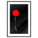 Poster Minimalist Flower - composition with a red flower on a black background 119132 additionalThumb 15