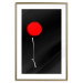 Poster Minimalist Flower - composition with a red flower on a black background 119132 additionalThumb 14