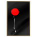 Poster Minimalist Flower - composition with a red flower on a black background 119132 additionalThumb 16