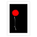 Poster Minimalist Flower - composition with a red flower on a black background 119132 additionalThumb 19