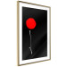 Poster Minimalist Flower - composition with a red flower on a black background 119132 additionalThumb 6