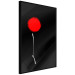 Poster Minimalist Flower - composition with a red flower on a black background 119132 additionalThumb 10