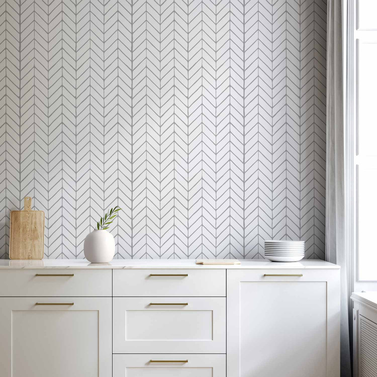 Modern Wallpaper Harmony of Patterns (Grey) 122632 additionalImage 8