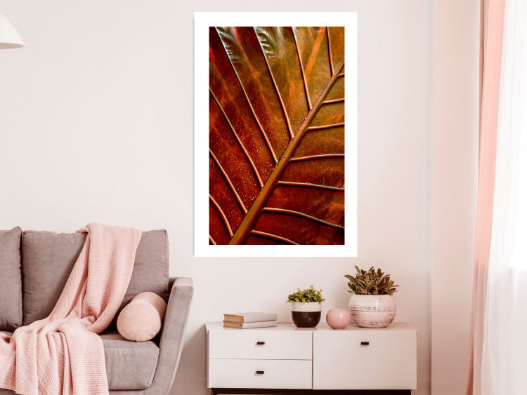 Wall Poster September Dusk - detailed leaf texture in autumn colors 123932 additionalImage 2