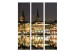 Room Separator Night in Hamburg (3-piece) - city lights reflecting on water 124232 additionalThumb 3