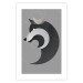 Wall Poster Wolf in Circles - abstract animal made of gray geometric figures 126932 additionalThumb 19