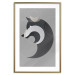 Wall Poster Wolf in Circles - abstract animal made of gray geometric figures 126932 additionalThumb 14