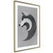 Wall Poster Wolf in Circles - abstract animal made of gray geometric figures 126932 additionalThumb 5