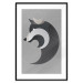 Wall Poster Wolf in Circles - abstract animal made of gray geometric figures 126932 additionalThumb 15