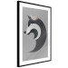 Wall Poster Wolf in Circles - abstract animal made of gray geometric figures 126932 additionalThumb 2