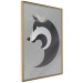 Wall Poster Wolf in Circles - abstract animal made of gray geometric figures 126932 additionalThumb 9