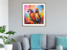 Poster Colorful Parrots - parrots on a tree against a background of abstract colors 127032 additionalThumb 13