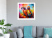 Poster Colorful Parrots - parrots on a tree against a background of abstract colors 127032 additionalThumb 3