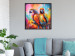 Poster Colorful Parrots - parrots on a tree against a background of abstract colors 127032 additionalThumb 4