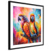 Poster Colorful Parrots - parrots on a tree against a background of abstract colors 127032 additionalThumb 6