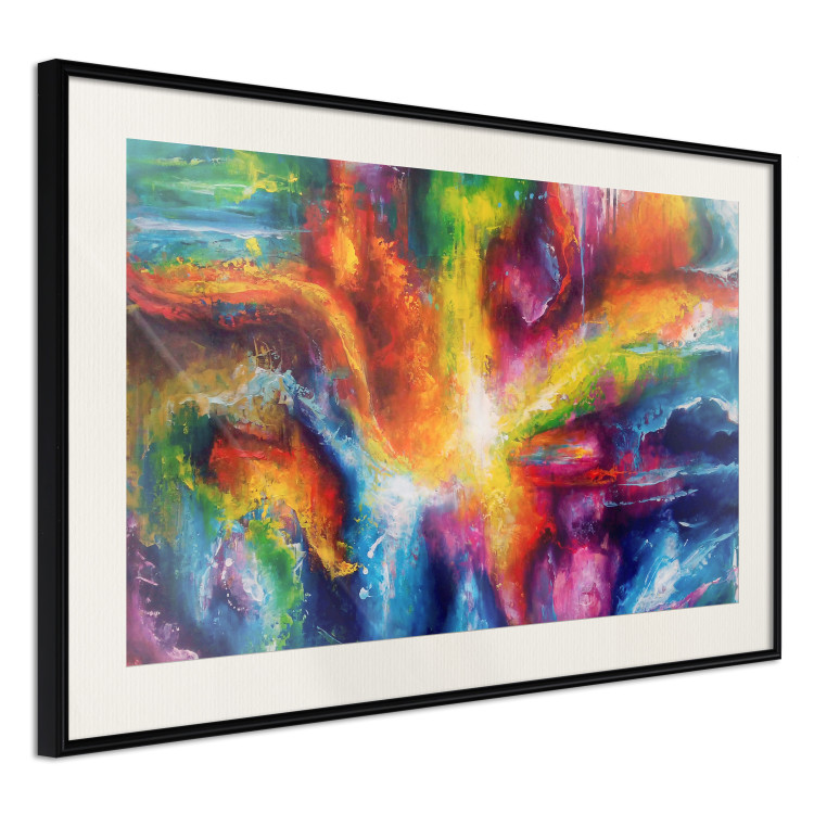 Wall Poster Ray - abstraction of colorful patterns in interesting artistic motif 128532 additionalImage 2
