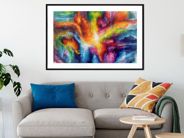 Wall Poster Ray - abstraction of colorful patterns in interesting artistic motif 128532 additionalImage 18
