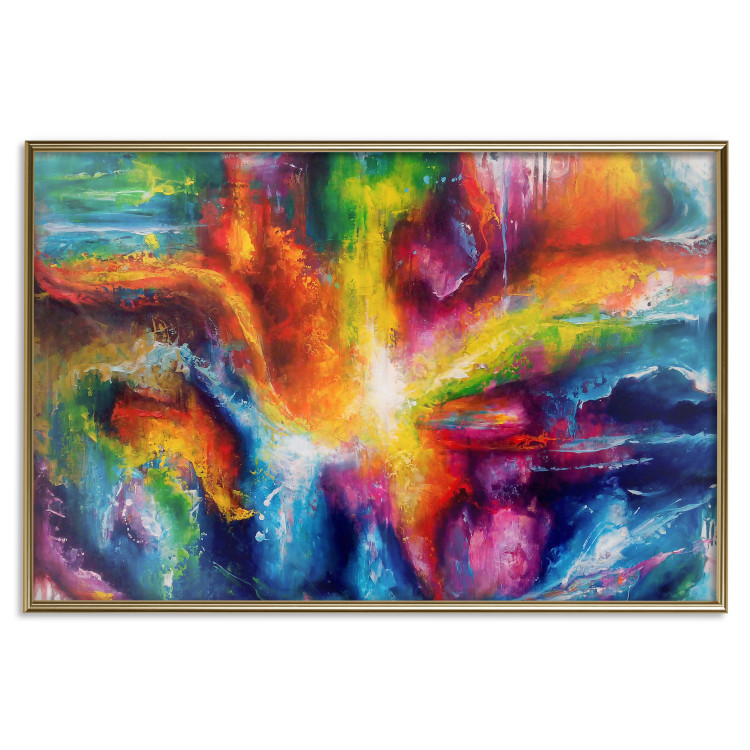 Wall Poster Ray - abstraction of colorful patterns in interesting artistic motif 128532 additionalImage 17