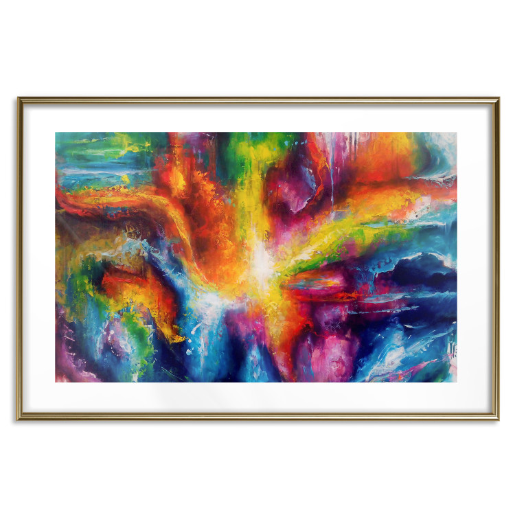 Wall Poster Ray - abstraction of colorful patterns in interesting artistic motif 128532 additionalImage 16