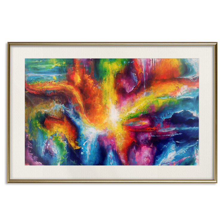 Wall Poster Ray - abstraction of colorful patterns in interesting artistic motif 128532 additionalImage 20