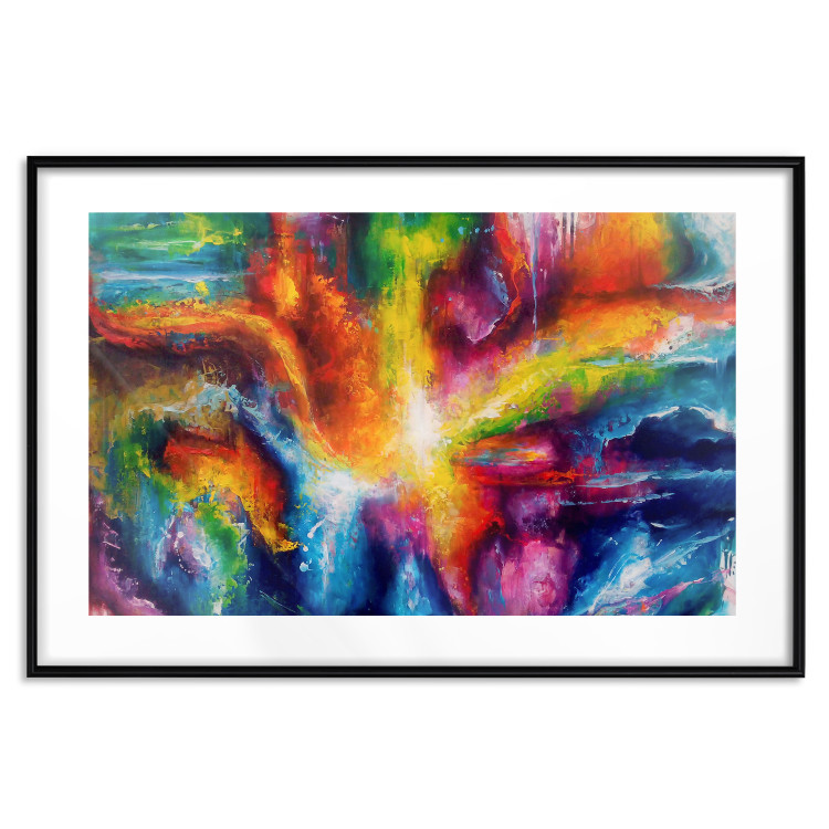Wall Poster Ray - abstraction of colorful patterns in interesting artistic motif 128532 additionalImage 17
