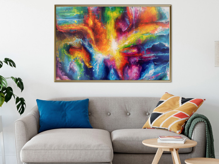 Wall Poster Ray - abstraction of colorful patterns in interesting artistic motif 128532 additionalImage 5